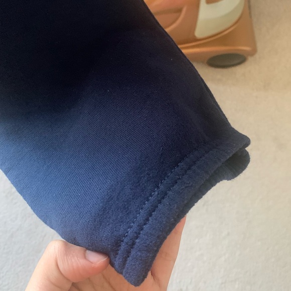 NAVY COTTON SWEATPANTS - Picture 4 of 5